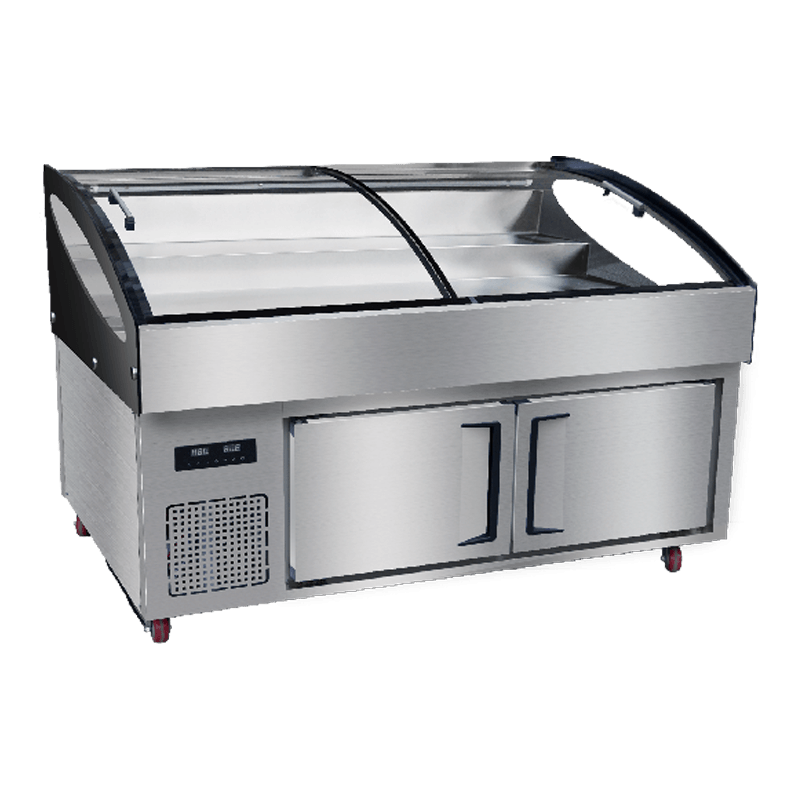 Kuhinjski hladnjak s troslojnim stepenicama od nehrđajućeg čelika od 1,8 m Kuhinjski hladnjak s troslojnim stepenicama od nehrđajućeg čelika od 1,8 m